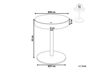 Debanhi Soffbord 40x45 cm - Mörkt trä/Vit - Möbler - Bord & matgrupp - Soffbord