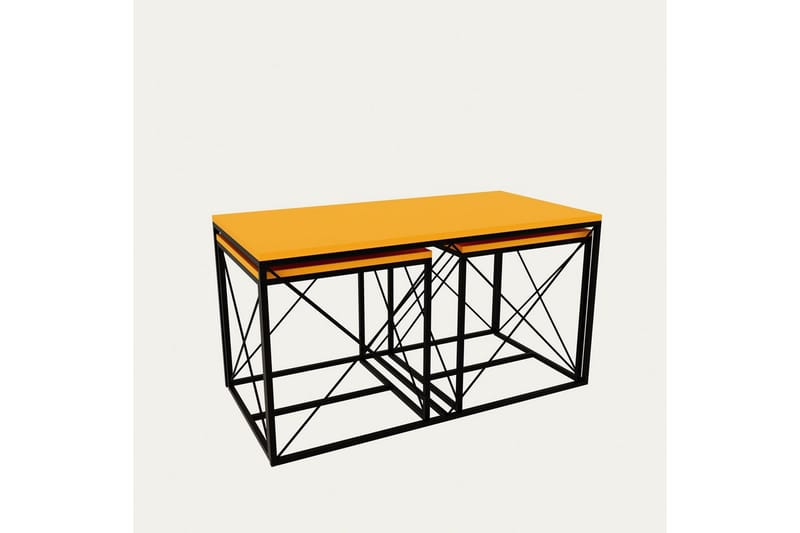 Defneia Soffbord 100 cm - Svart/Gul - Möbler - Bord & matgrupp - Soffbord
