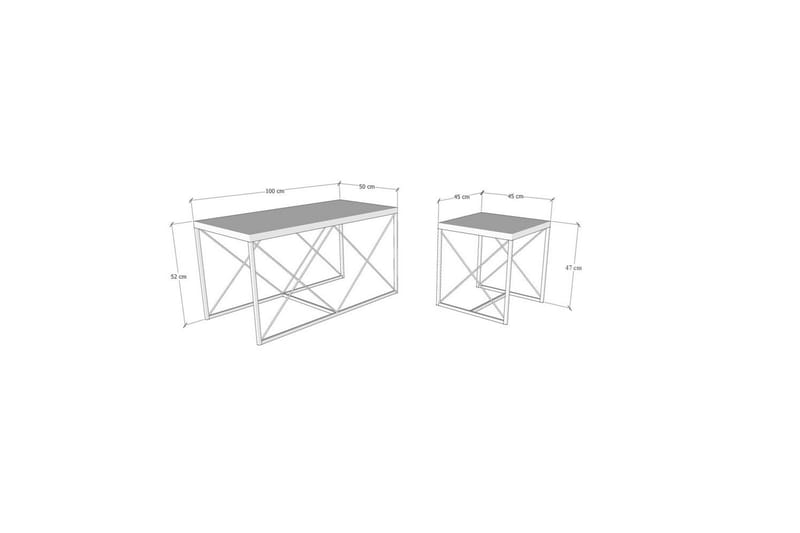 Defneia Soffbord 100 cm - Svart/Gul - Möbler - Bord & matgrupp - Soffbord