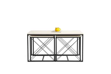 Defneia Soffbord 100 cm - Svart/Marmor - Möbler - Bord & matgrupp - Soffbord