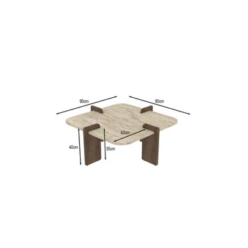 Denros Soffbord 90 cm - Brun/Mörkbrun - Möbler - Bord & matgrupp - Soffbord