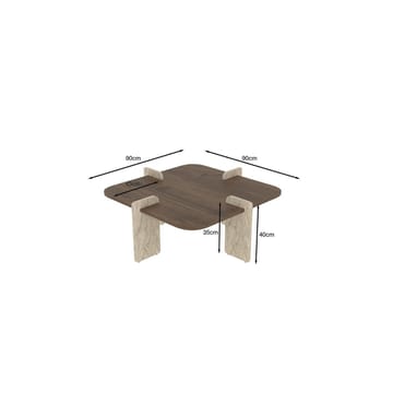 Denros Soffbord 90 cm - Brun/Mörkbrun - Möbler - Bord & matgrupp - Soffbord