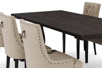 Dijon Matgrupp 200 cm med 6 Viktoria Matstol - 952430-6,704630-1 - Brun - Möbler - Bord & matgrupp - Matgrupp