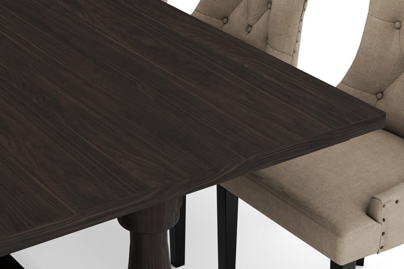 Dijon Matgrupp 200 cm med 6 Viktoria Matstol - 952430-6,704630-1 - Brun - Möbler - Bord & matgrupp - Matgrupp