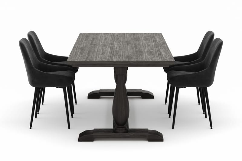 Dijon Matgrupp 200x100cm med 4 Alsarp Matstolar - Brun - Möbler - Bord & matgrupp - Matgrupp