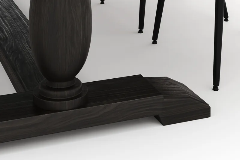 Dijon Matgrupp 200x100cm med 4 Alsarp Matstolar - Brun - Möbler - Bord & matgrupp - Matgrupp