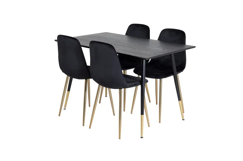 Dipp Matbord 120 cm med 4 Polar Köksstol Sammet - Möbler - Bord & matgrupp - Matgrupp