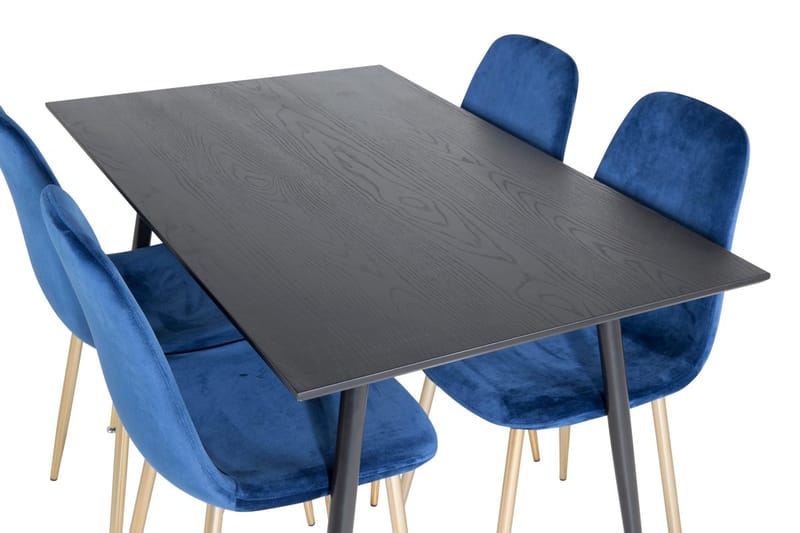 Dipp Matbord 120 cm med 4 Polar Köksstol Sammet - Möbler - Bord & matgrupp - Matgrupp