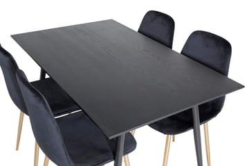 Dipp Matbord 120 cm med 4 Polar Köksstol Sammet - Möbler - Bord & matgrupp - Matgrupp
