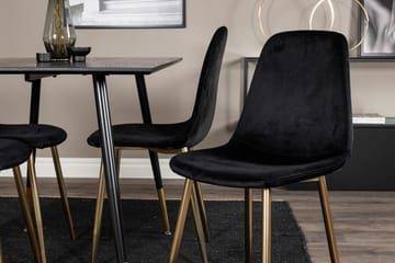 Dipp Matbord 120 cm med 4 Polar Köksstol Sammet - Möbler - Bord & matgrupp - Matgrupp
