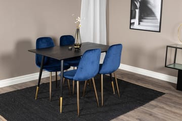Dipp Matbord 120 cm med 4 Polar Köksstol Sammet - Möbler - Bord & matgrupp - Matgrupp