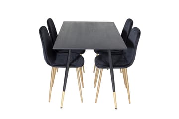 Dipp Matbord 120 cm med 4 Polar Köksstol Sammet - Möbler - Bord & matgrupp - Matgrupp