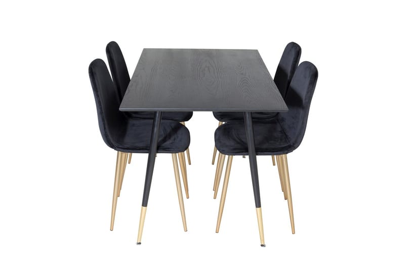 Dipp Matbord 120 cm med 4 Polar Köksstol Sammet - Möbler - Bord & matgrupp - Matgrupp