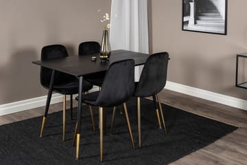 Dipp Matbord 120 cm med 4 Polar Köksstol Sammet - Möbler - Bord & matgrupp - Matgrupp