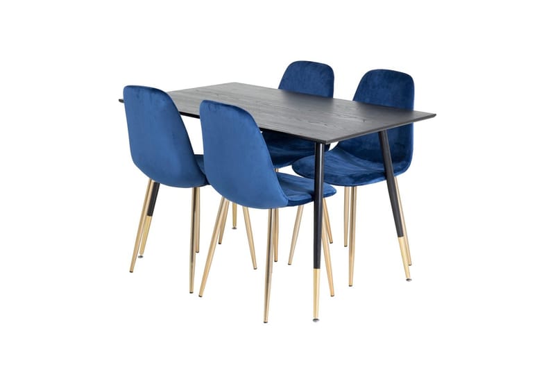 Dipp Matbord 120 cm med 4 Polar Köksstol Sammet - Möbler - Bord & matgrupp - Matgrupp