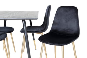 Dipp Matbord 120 cm med 4 Polar Köksstol Sammet - Möbler - Bord & matgrupp - Matgrupp