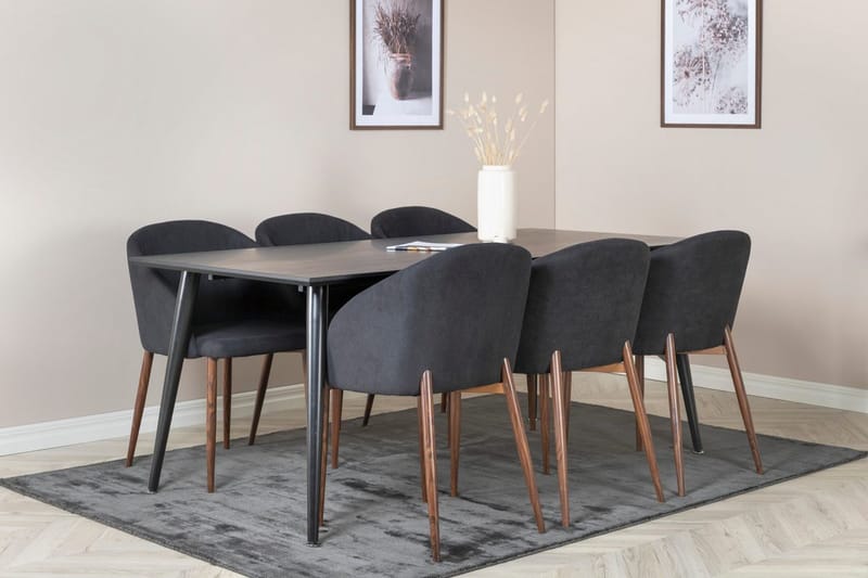 Dipp Matbord 180 cm med 6 Arch Matstol