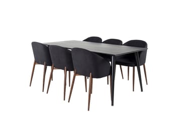 Dipp Matbord 180 cm med 6 Arch Matstol - Möbler - Bord & matgrupp - Matgrupp