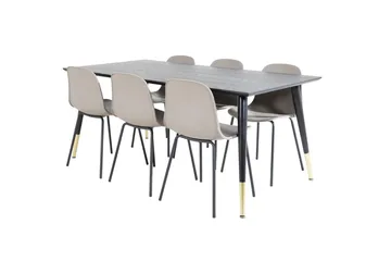 Dipp Matbord 180 cm med 6 Arctic Matstol - Möbler - Bord & matgrupp - Matgrupp