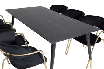Dipp Matbord 180 cm med 6 Arrow Fåtölj - Möbler - Bord & matgrupp - Matgrupp