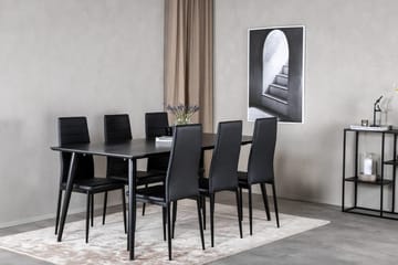 Dipp Matbord 180 cm med 6 Slim Matstol - Möbler - Bord & matgrupp - Matgrupp