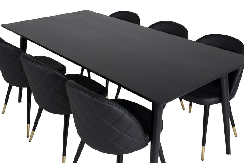 Dipp Matbord 180 cm med 6 Velvet Deluxe Matstol - Möbler - Bord & matgrupp - Matgrupp