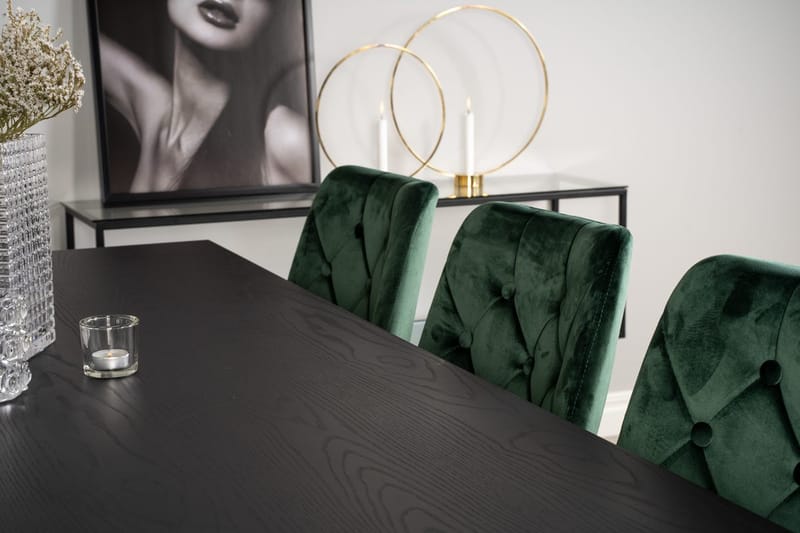 Dipp Matbord 180 cm med 6 Velvet Deluxe Sammetsstol - Möbler - Bord & matgrupp - Matgrupp