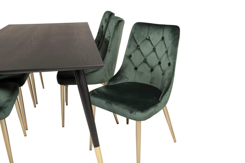 Dipp Matbord 180 cm med 6 Velvet Deluxe Sammetsstol - Möbler - Bord & matgrupp - Matgrupp