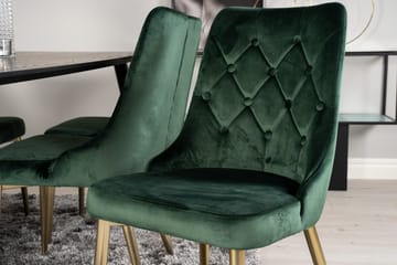 Dipp Matbord 180 cm med 6 Velvet Deluxe Sammetsstol - Möbler - Bord & matgrupp - Matgrupp