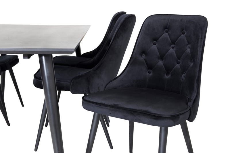 Dipp Matbord 180 cm med 6 Velvet Deluxe Sammetstol - Möbler - Bord & matgrupp - Matgrupp