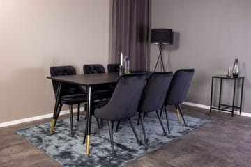 Dipp Matbord 180 cm med 6 Velvet Deluxe Sammetstol - Möbler - Bord & matgrupp - Matgrupp