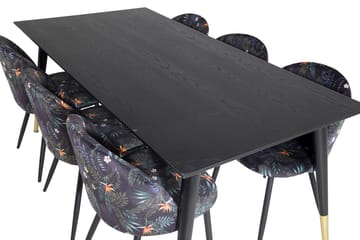 Dipp Matbord 180 cm med 6 Velvet Matstol - Möbler - Bord & matgrupp - Matgrupp