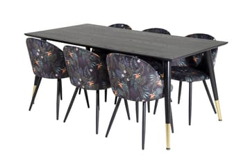 Dipp Matbord 180 cm med 6 Velvet Matstol - Möbler - Bord & matgrupp - Matgrupp