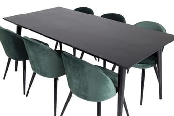 Dipp Matbord 180 cm med 6 Velvet Sammetsstol - Möbler - Bord & matgrupp - Matgrupp