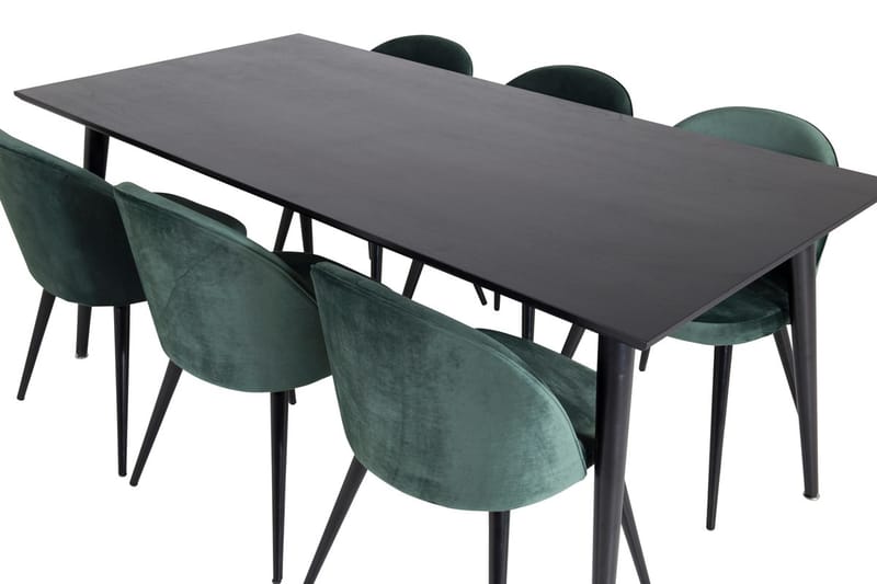 Dipp Matbord 180 cm med 6 Velvet Sammetsstol - Möbler - Bord & matgrupp - Matgrupp