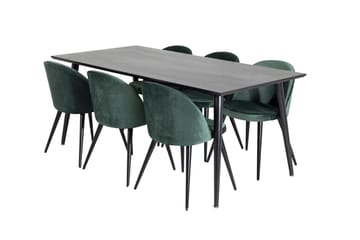 Dipp Matbord 180 cm med 6 Velvet Sammetsstol - Möbler - Bord & matgrupp - Matgrupp