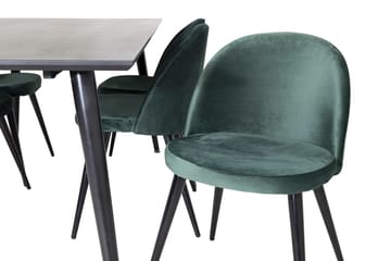 Dipp Matbord 180 cm med 6 Velvet Sammetsstol - Möbler - Bord & matgrupp - Matgrupp