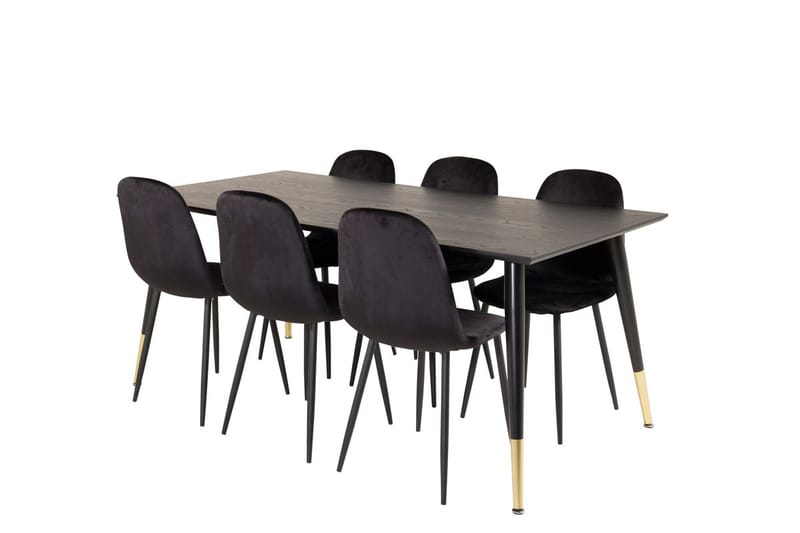 Dipp Matbord 180 cm med 6 Polar Köksstol - Möbler - Bord & matgrupp - Matgrupp