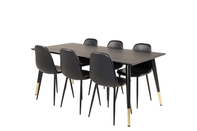 Dipp Matbord 180 cm med 6 Polar Köksstol - Möbler - Bord & matgrupp - Matgrupp