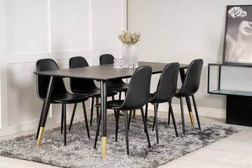 Dipp Matbord 180 cm med 6 Polar Köksstol - Möbler - Bord & matgrupp - Matgrupp