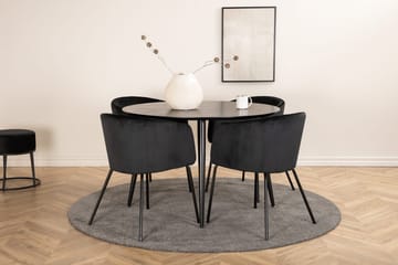 Dipp Matbord med 4 Berit Karmstol med Armstöd - Möbler - Bord & matgrupp - Matgrupp