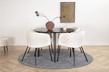 Dipp Matgrupp 115 cm Rund med 4 Berit stolar - Beige - Möbler - Bord & matgrupp - Matgrupp