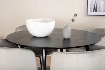 Dipp Matgrupp 115 cm Rund med 4 Berit stolar - Svart - Möbler - Bord & matgrupp - Matgrupp