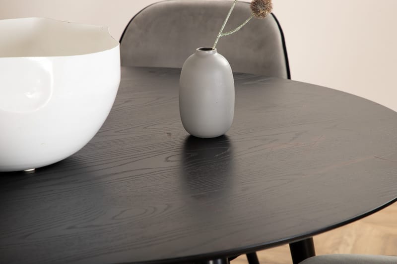 Dipp Matgrupp 115 cm Rund med 4 Emma stolar - Svart - Möbler - Bord & matgrupp - Matgrupp