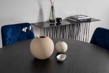 Dipp Matgrupp 115 cm Rund med 4 Velvet stolar - Svart - Möbler - Bord & matgrupp - Matgrupp