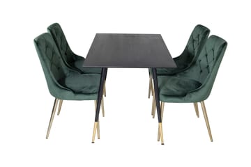 Dipp Matgrupp 120 cm Rund med 4 Velvet Deluxe stolar