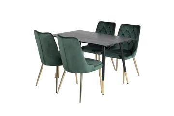Dipp Matgrupp 120 cm Rund med 4 Velvet Deluxe stolar - Möbler - Bord & matgrupp - Matgrupp