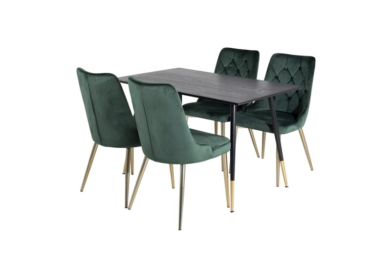 Dipp Matgrupp 120 cm Rund med 4 Velvet Deluxe stolar - Möbler - Bord & matgrupp - Matgrupp