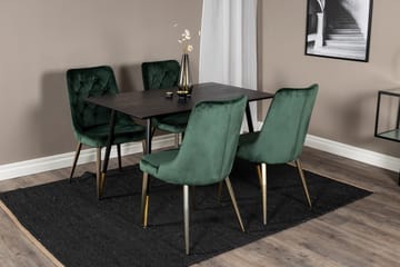 Dipp Matgrupp 120 cm Rund med 4 Velvet Deluxe stolar - Möbler - Bord & matgrupp - Matgrupp