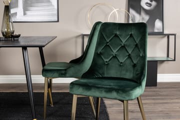 Dipp Matgrupp 120 cm Rund med 4 Velvet Deluxe stolar - Möbler - Bord & matgrupp - Matgrupp